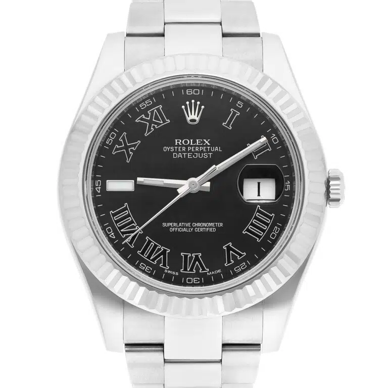 Rolex Datejust II 116334 Grey Roman Dial Oyster Stainless Steel Watch – image 2