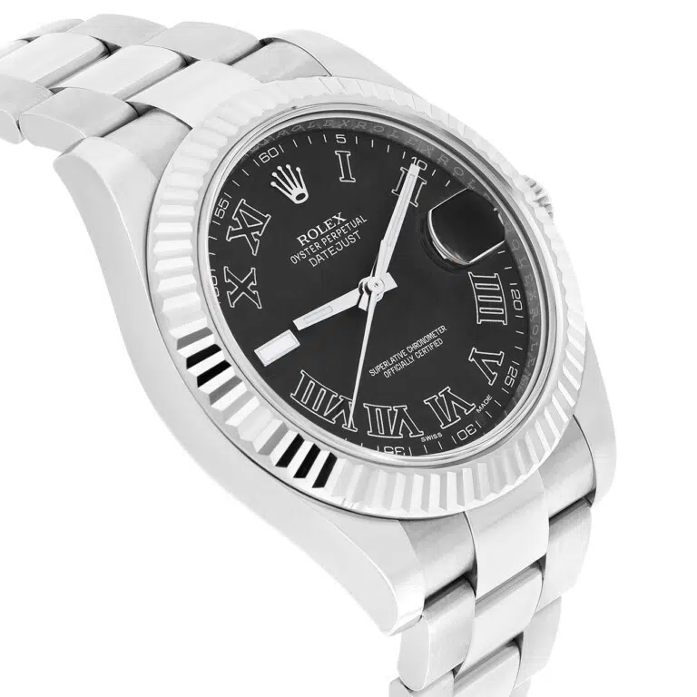 Rolex Datejust II 116334 Grey Roman Dial Oyster Stainless Steel Watch – image 4