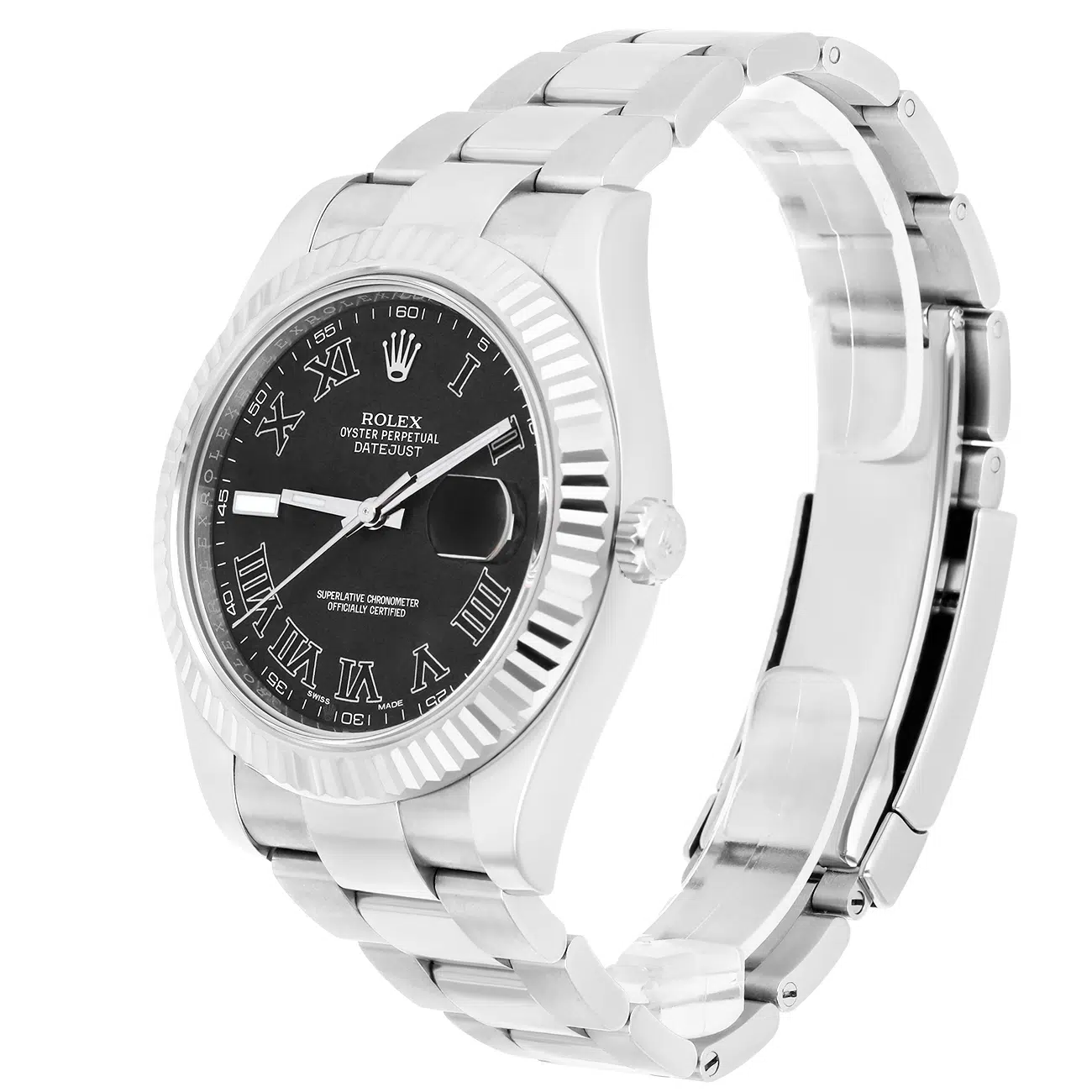Rolex Datejust II 116334 Grey Roman Dial Oyster Stainless Steel Watch – image 5