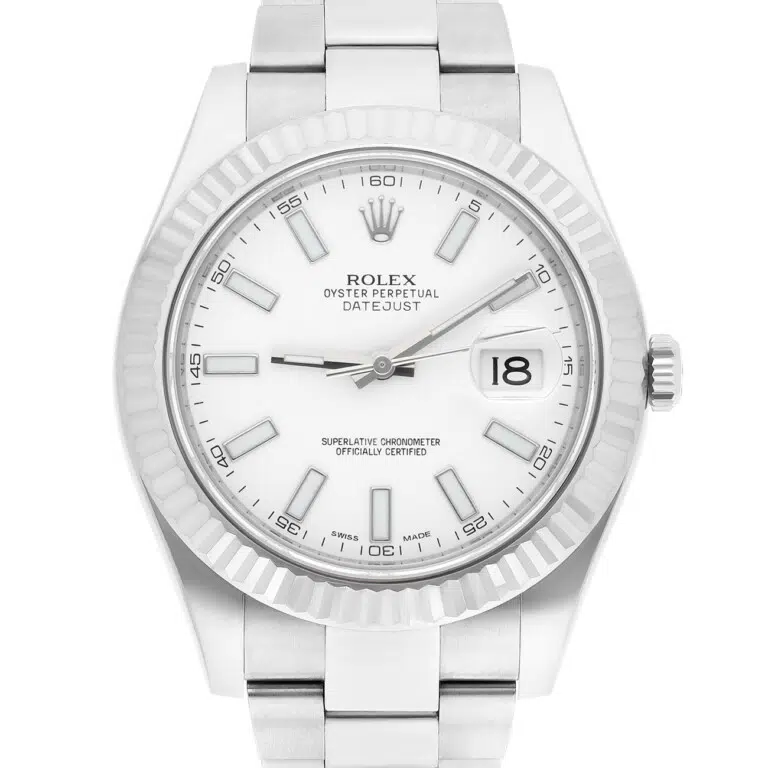 Rolex Datejust II 116334 White Index Dial Oyster Stainless Steel Watch – image 2