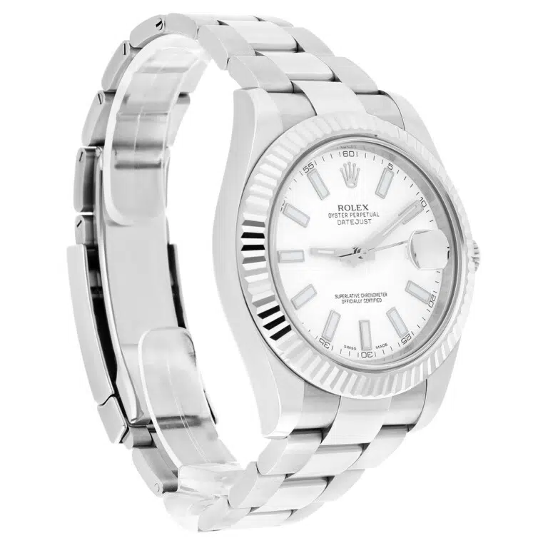 Rolex Datejust II 116334 White Index Dial Oyster Stainless Steel Watch – image 3