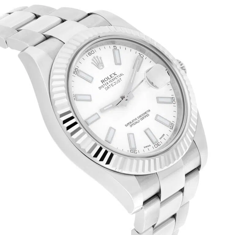 Rolex Datejust II 116334 White Index Dial Oyster Stainless Steel Watch – image 4