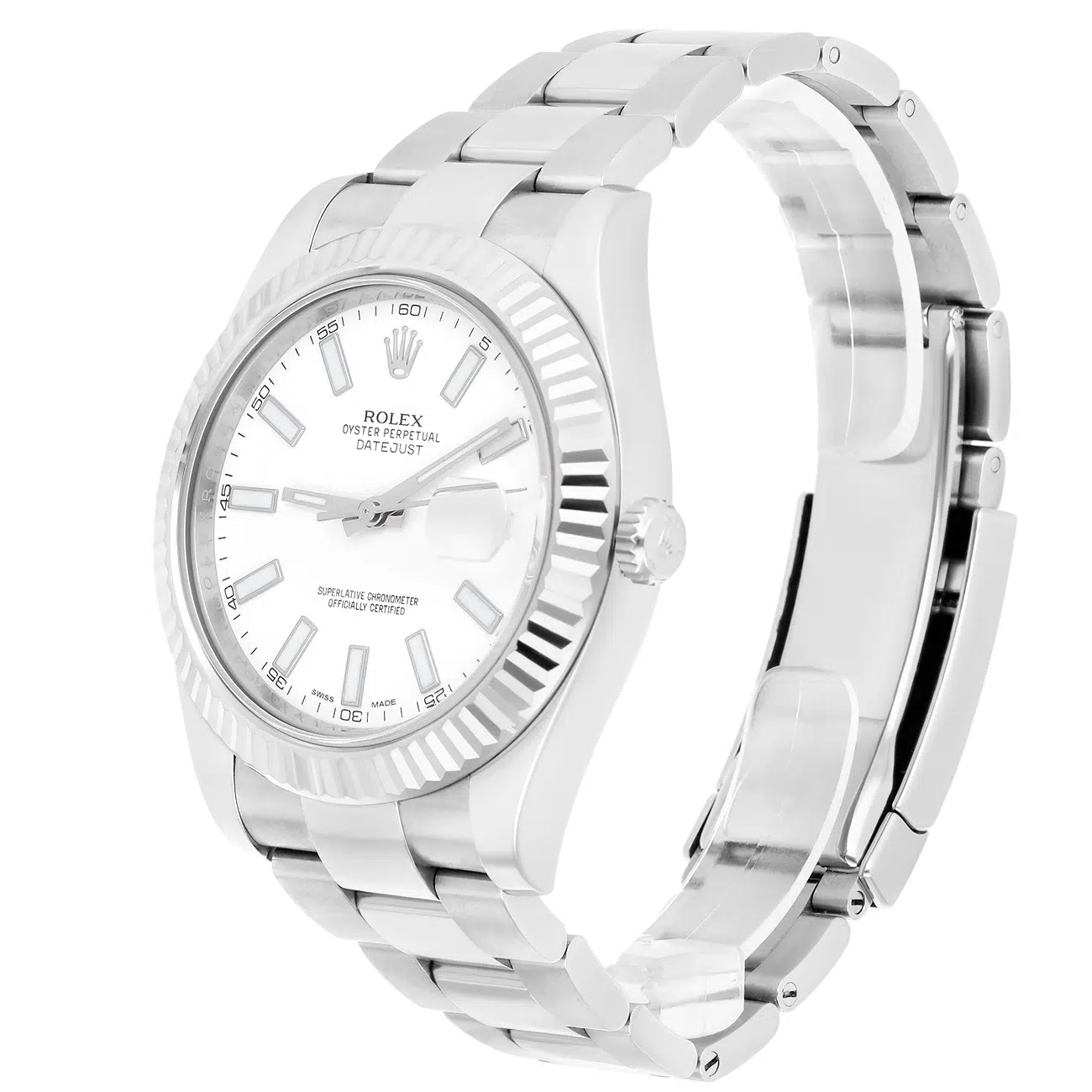 Rolex Datejust II 116334 White Index Dial Oyster Stainless Steel Watch – image 5