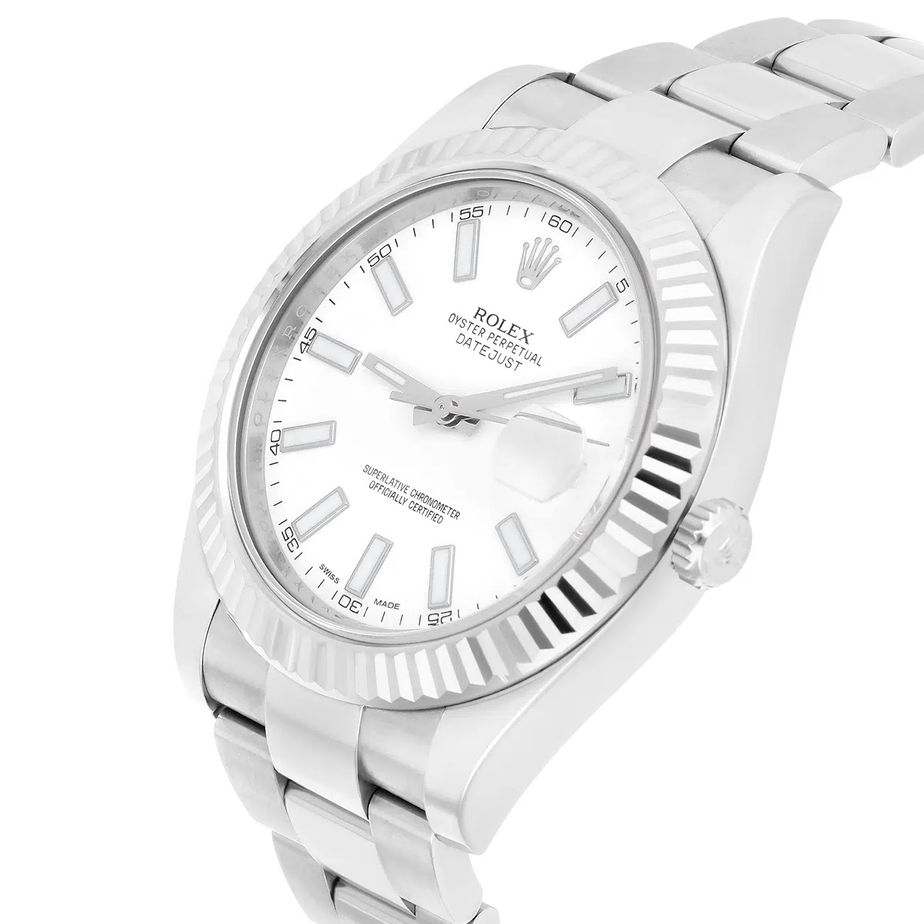 Rolex Datejust II 116334 White Index Dial Oyster Stainless Steel Watch – image 6