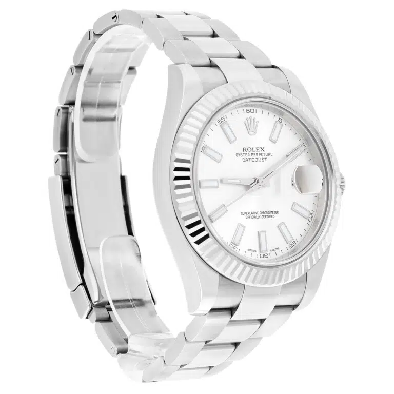 Rolex Datejust II 116334 Silver Index Dial Oyster Stainless Steel Watch – image 3