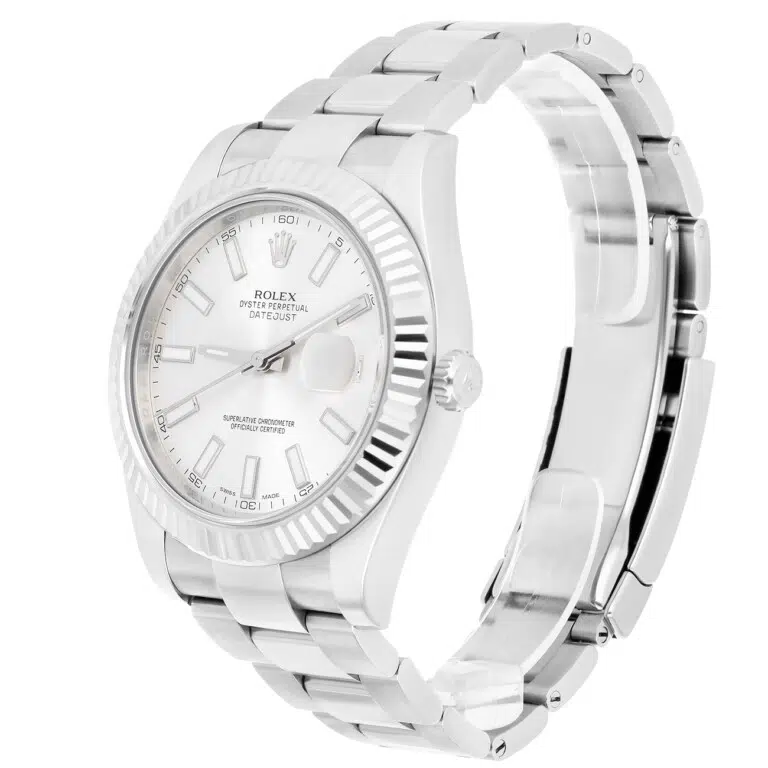 Rolex Datejust II 116334 Silver Index Dial Oyster Stainless Steel Watch – image 5