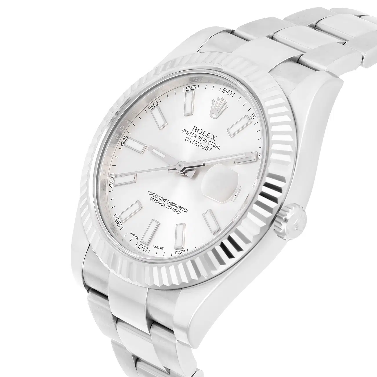 Rolex Datejust II 116334 Silver Index Dial Oyster Stainless Steel Watch – image 6