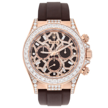 Rolex Daytona Giraffe 126555TBR Chestnut Brown Diamond Dial Diamond Bezel Rose Gold Watch – alternate view