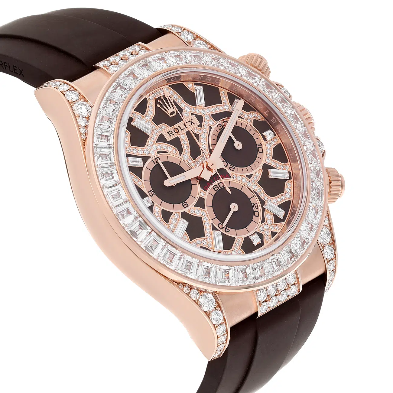 Rolex Daytona Giraffe 126555TBR Chestnut Brown Diamond Dial Diamond Bezel Rose Gold Watch – image 5