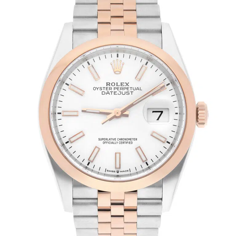 Rolex Datejust 126201 White Index Dial 36 MM Jubilee Bracelet Stainless Steel and Rose Gold Watch – image 2