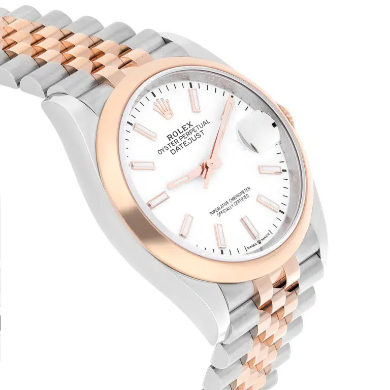 Rolex Datejust 126201 White Index Dial 36 MM Jubilee Bracelet Stainless Steel and Rose Gold Watch – image 5