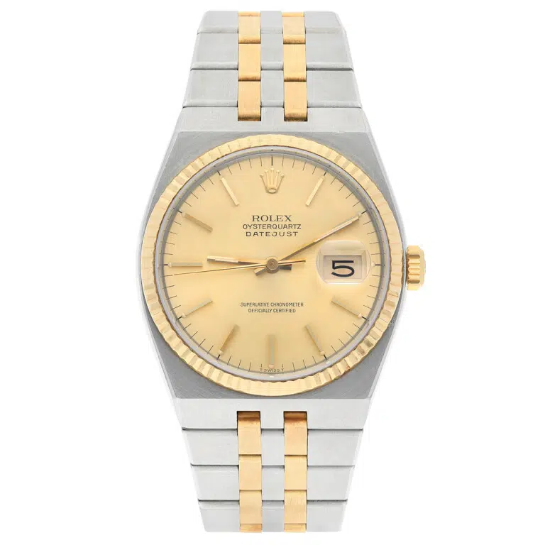 Rolex Datejust 17013 36mm Champagne Index Dial Two Tone Watch