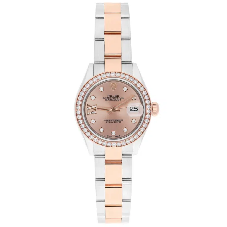 Rolex Lady-Datejust 279381RBR Rose Diamond Dial & Diamond Bezel Oyster Rose Gold Stainless Steel watch