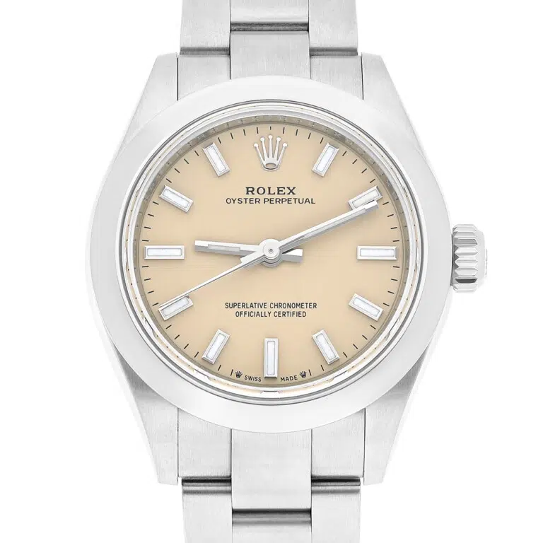 Rolex Oyster Perpetual 276200 No Date 28mm Beige Dial Stainless Steel Watch – image 2