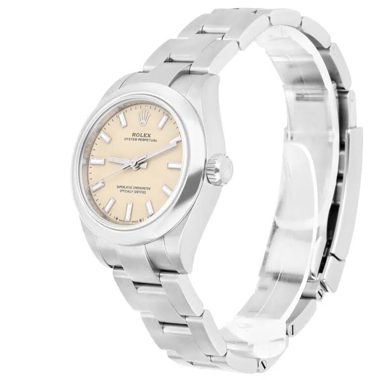 Rolex Oyster Perpetual 276200 No Date 28mm Beige Dial Stainless Steel Watch – image 4