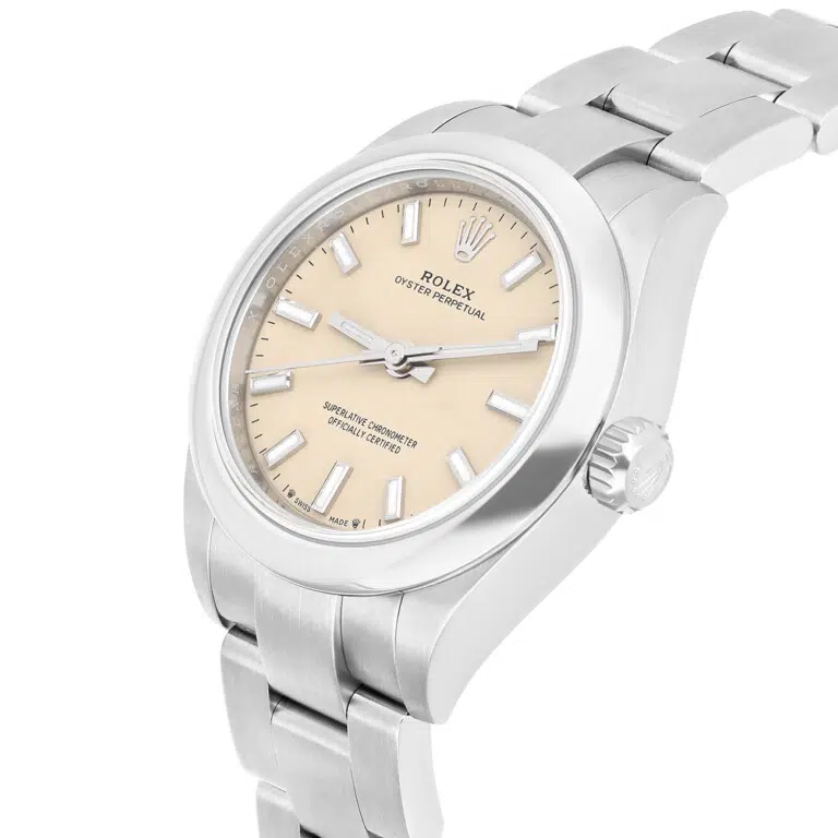 Rolex Oyster Perpetual 276200 No Date 28mm Beige Dial Stainless Steel Watch – image 3