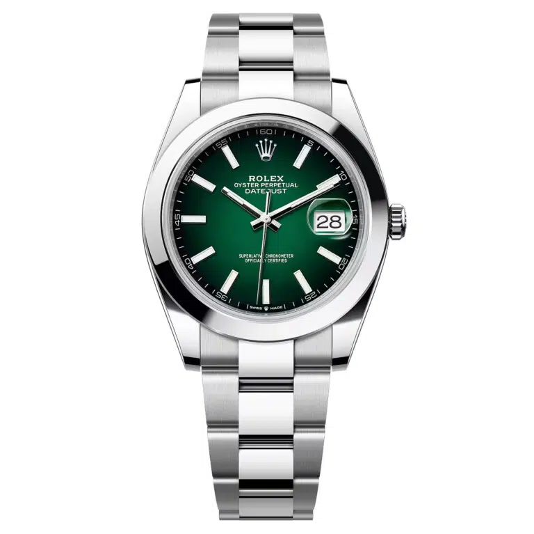 Rolex Datejust 126300-0025 Green Ombre Dial Oyster Stainless Steel Watch