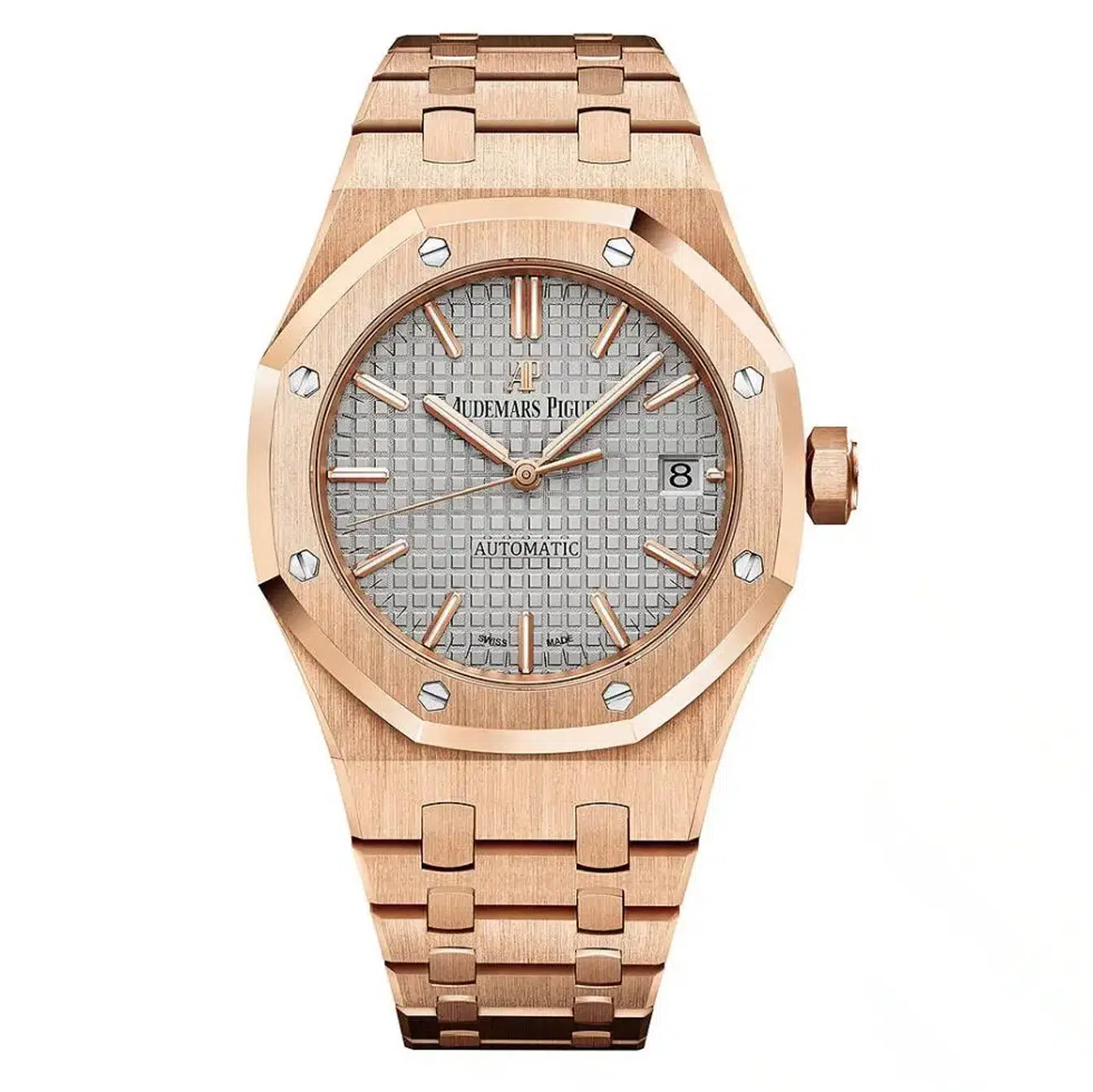 Audemars Piguet Royal Oak 15450OR.OO.1256OR.01 Grey Dial Rose Gold Watch