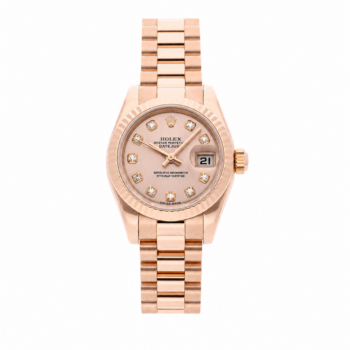 Rolex Datejust 26mm 178275F Fluted Bezel Pink Rose Gold Watch – alternate view