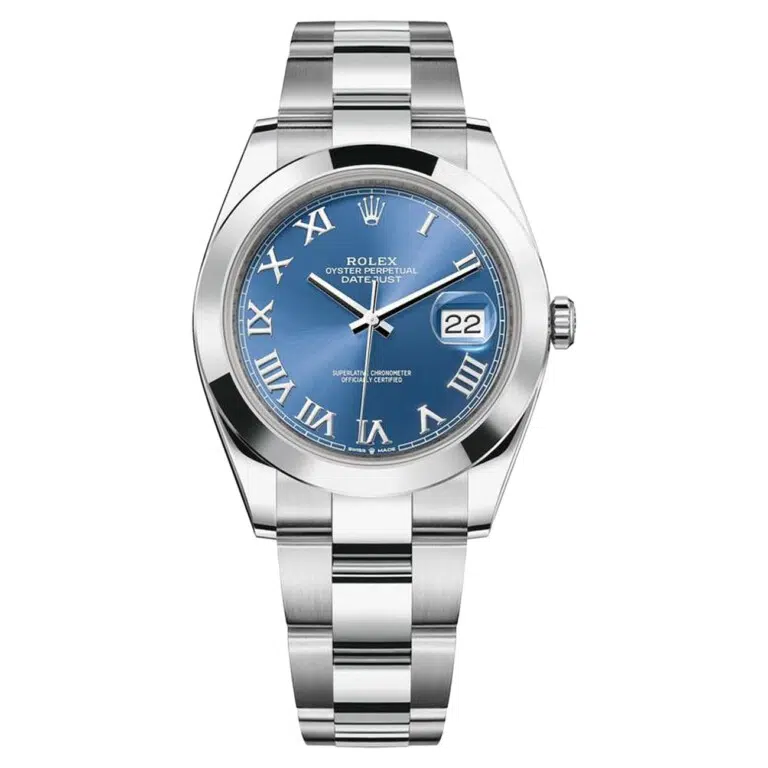 Rolex Datejust 41mm 126300 Blue Roman Dial Oyster Stainless Steel Watch
