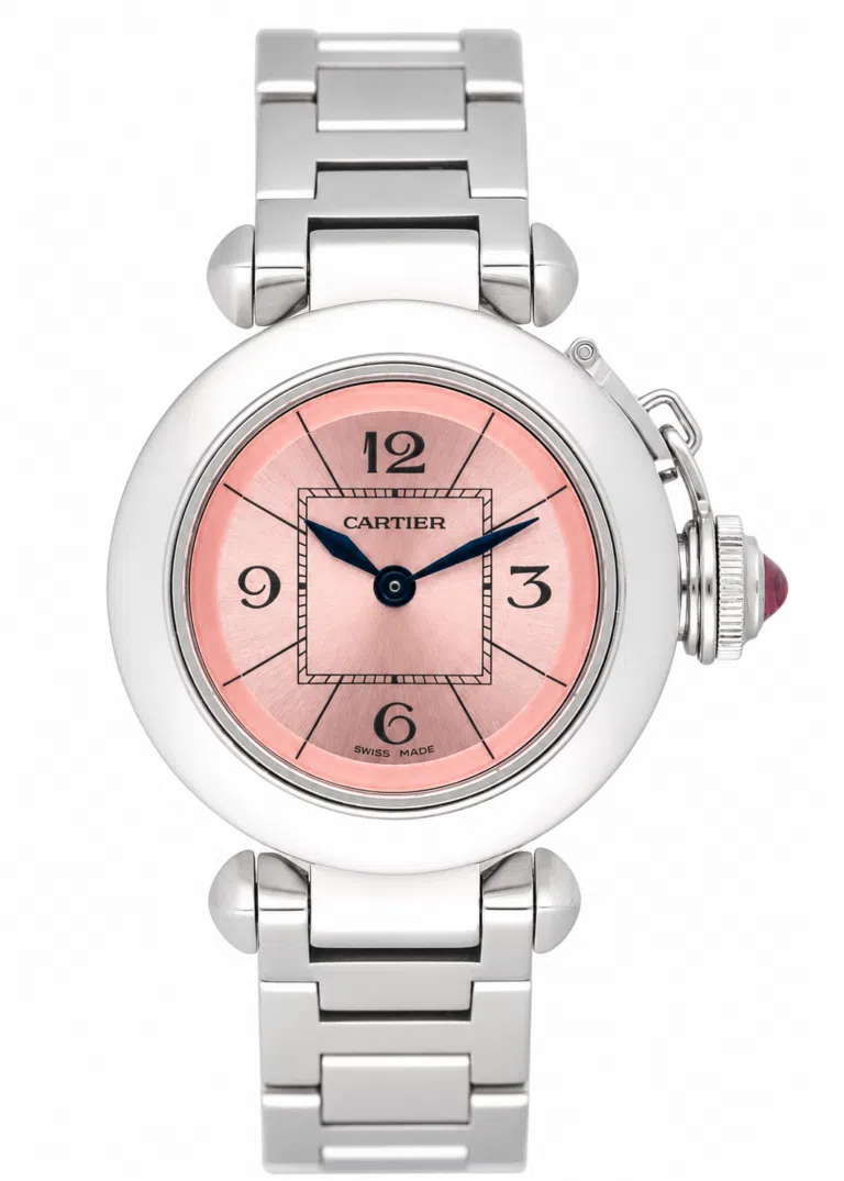 Cartier Miss Pasha W3140008 Pink Dial 27mm Steel Ladies Watch