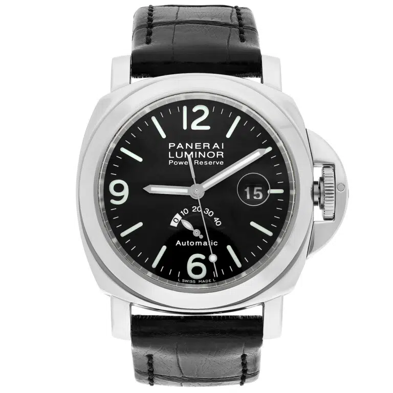 Panerai Luminor Power Reserve PAM00027 Black Dial 44mm Automatic Stainless Steel Watch