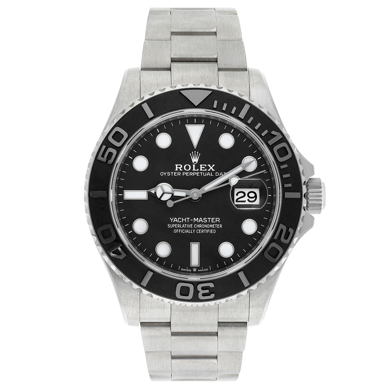 Rolex Yacht-Master 42 226627-0001  Black Dial Oyster Bracelet Titanium Watch