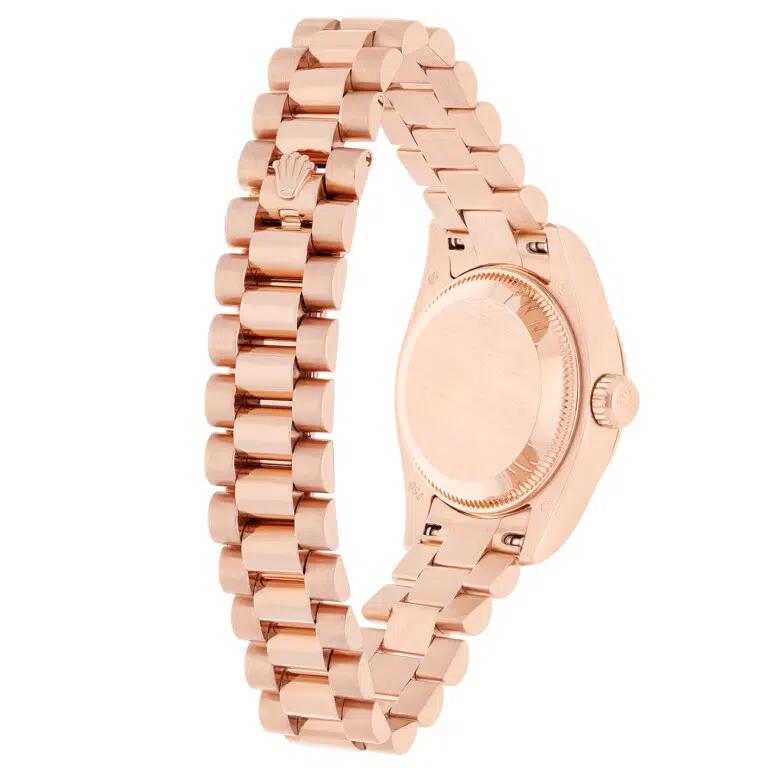 Rolex Datejust 26mm 178275F Fluted Bezel Pink Rose Gold Watch – image 8