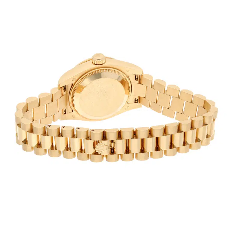 Rolex Datejust 28mm 179138 Champagne Diamond Dial Diamond Bezel Yellow Gold Watch – image 8