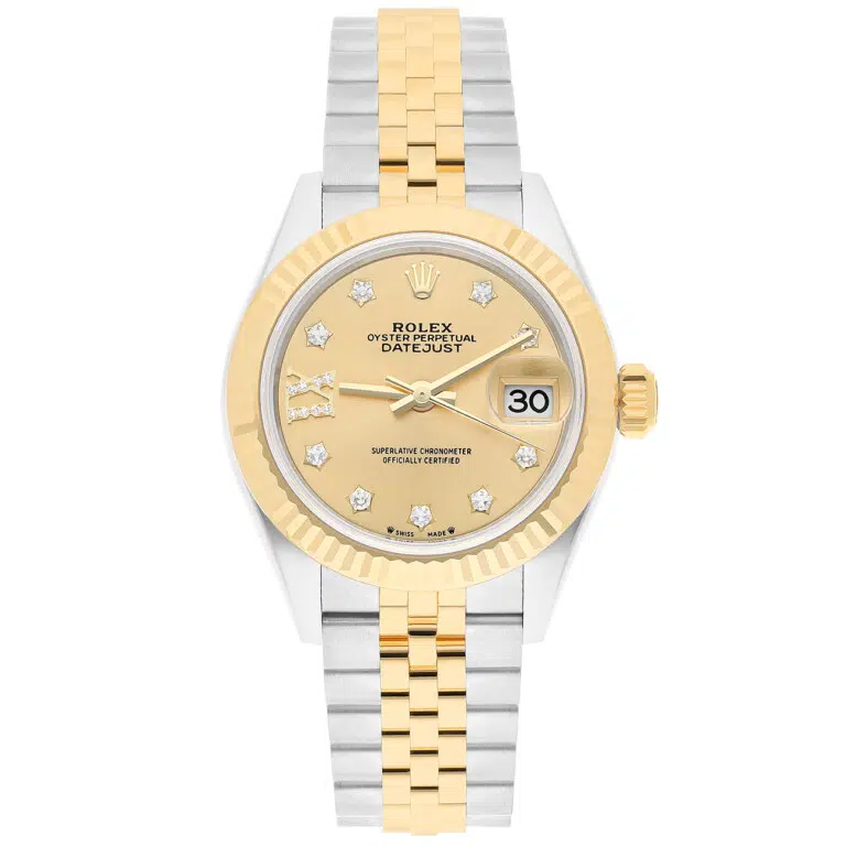 Rolex Lady-Datejust 279173-0021 Champagne Star Diamond Dial 28mm Jubilee Stainless Steel & Yellow Gold Watch