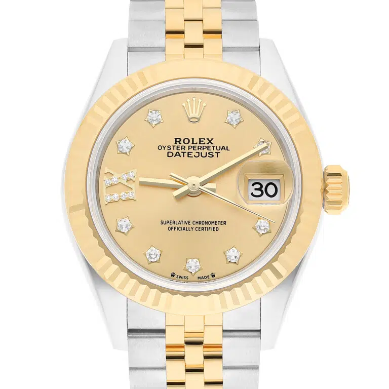 Rolex Lady-Datejust 279173-0021 Champagne Star Diamond Dial 28mm Jubilee Stainless Steel & Yellow Gold Watch – image 2
