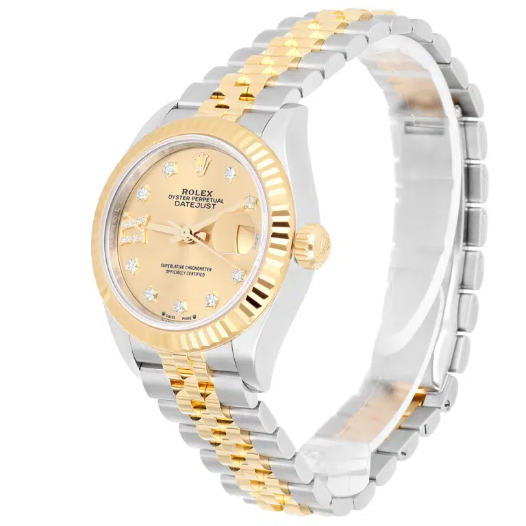 Rolex Lady-Datejust 279173-0021 Champagne Star Diamond Dial 28mm Jubilee Stainless Steel & Yellow Gold Watch – image 5