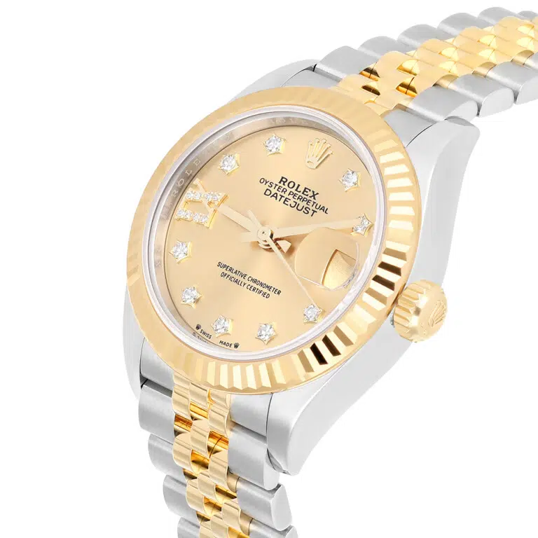 Rolex Lady-Datejust 279173-0021 Champagne Star Diamond Dial 28mm Jubilee Stainless Steel & Yellow Gold Watch – image 6