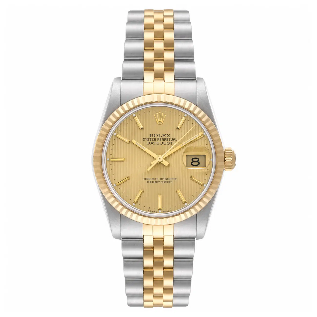 Rolex Datejust 68273 31mm Index Champagne Dial Jubilee Bracelet Gold and Stainless Steel Watch