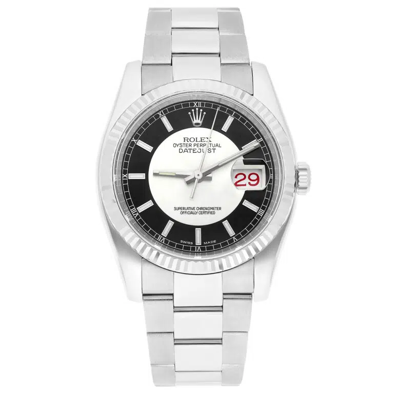 Rolex Datejust 36mm 116234 Black Tuxedo Fluted Bezel Oyster Stainless Steel Watch