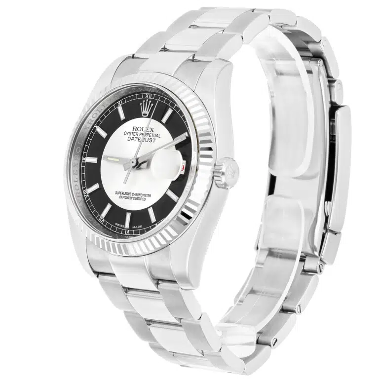 Rolex Datejust 36mm 116234 Black Tuxedo Fluted Bezel Oyster Stainless Steel Watch – image 4