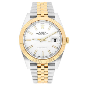 Rolex Datejust 41mm 126333-0016 White Index Dial Jubilee Stainless Steel Yellow Gold Watch – alternate view