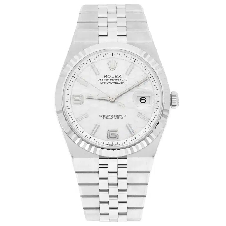 Rolex Land-Dweller 127334-0001 White Dial Flat Jubilee Bracelet Watch