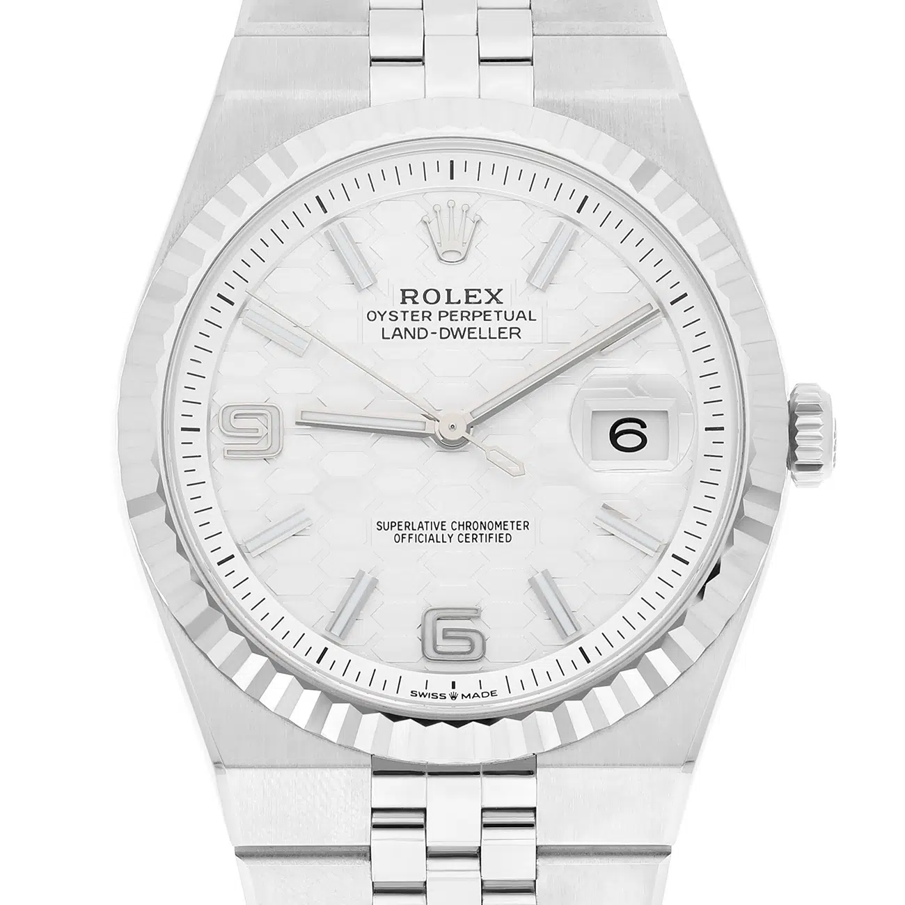 Rolex Land-Dweller 127334-0001 White Dial Flat Jubilee Bracelet Watch – image 2