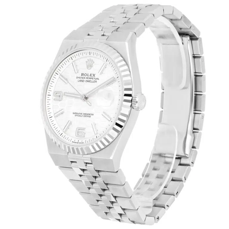 Rolex Land-Dweller 127334-0001 White Dial Flat Jubilee Bracelet Watch – image 5