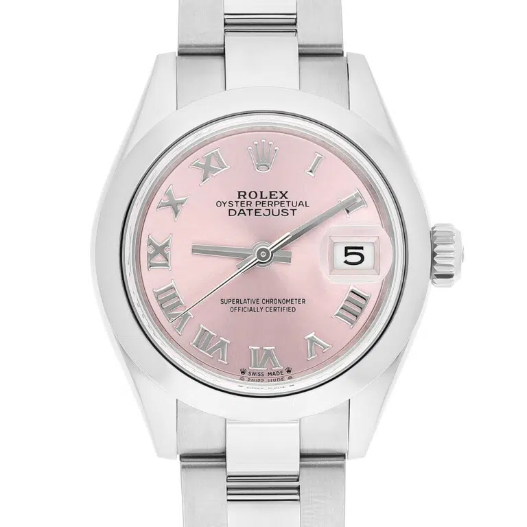 Rolex Lady-Datejust 28 279160-0014 Domed Bezel Pink Roman Dial Oyster Bracelet Steel Watch – image 2