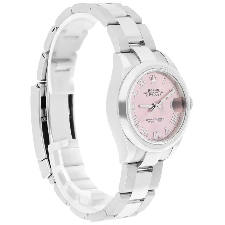 Rolex Lady-Datejust 28 279160-0014 Domed Bezel Pink Roman Dial Oyster Bracelet Steel Watch – image 3