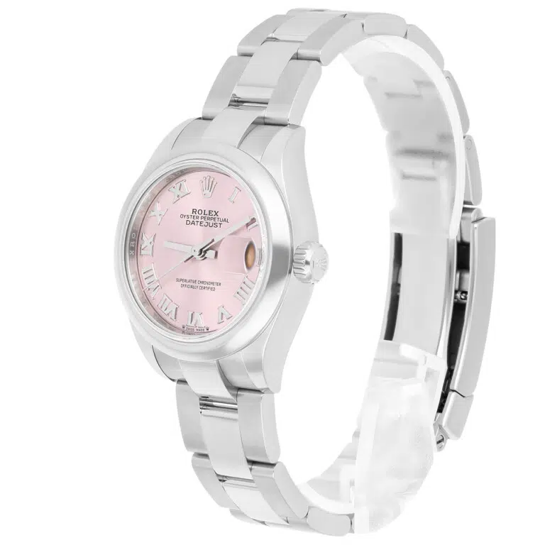 Rolex Lady-Datejust 28 279160-0014 Domed Bezel Pink Roman Dial Oyster Bracelet Steel Watch – image 5