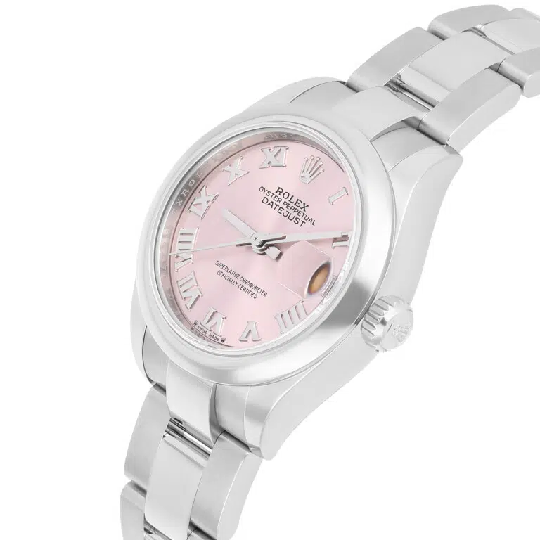 Rolex Lady-Datejust 28 279160-0014 Domed Bezel Pink Roman Dial Oyster Bracelet Steel Watch – image 6