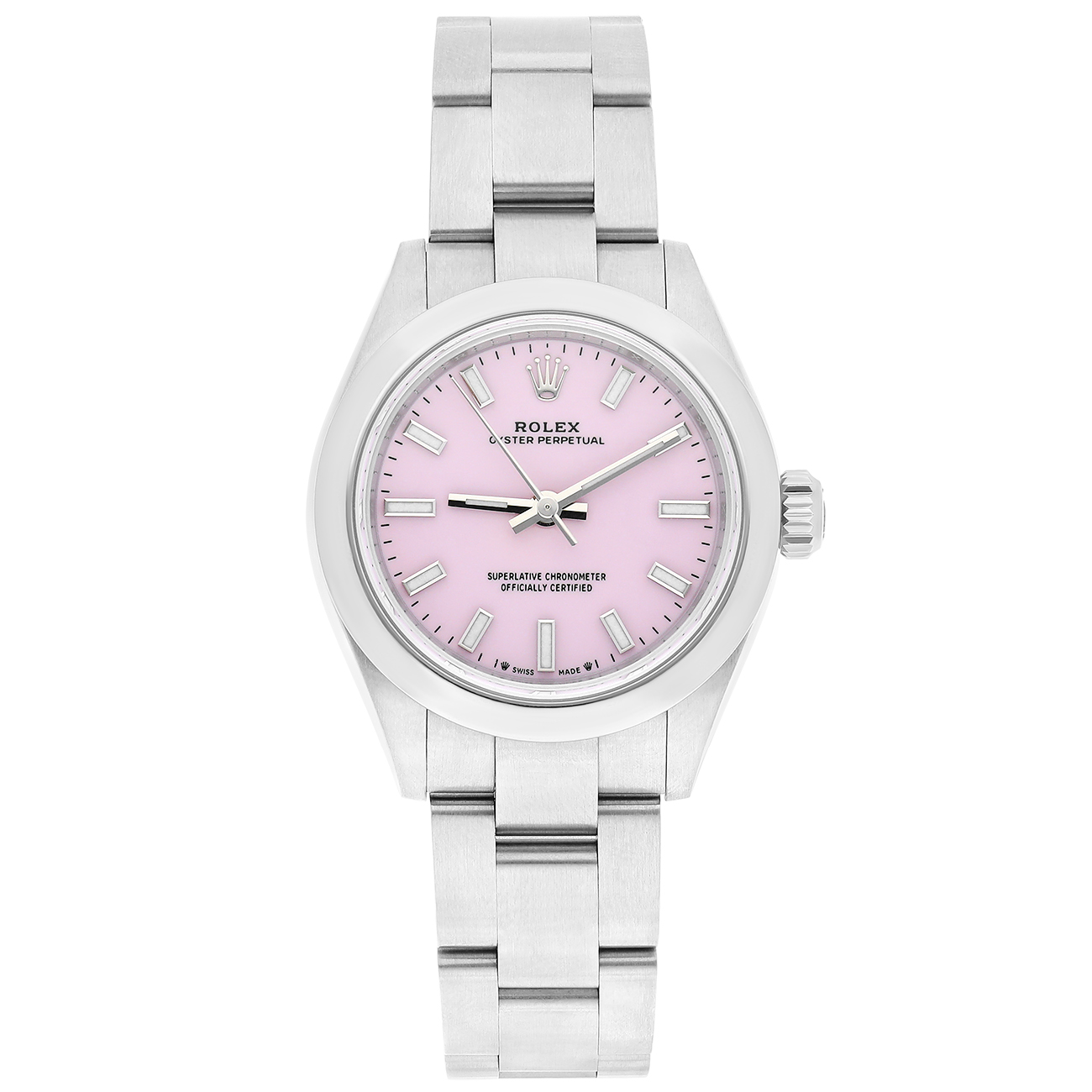 Rolex Oyster Perpetual 276200-0009 28 mm Candy Pink Dial Stainless Steel Watch