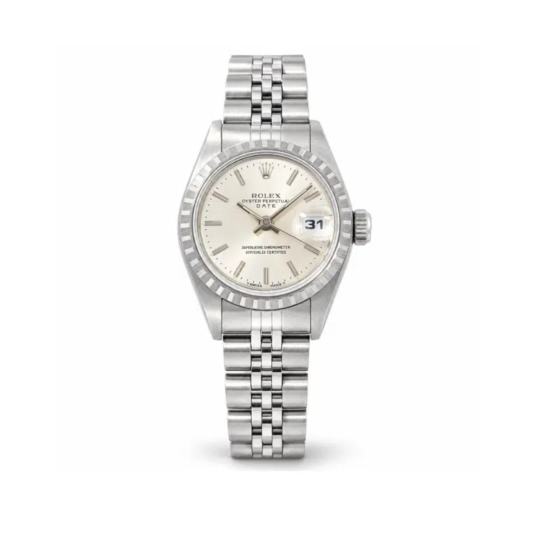 Rolex Ladies Datejust 26mm 69240 Silver Dial Fluted Bezel Jubilee Watch 1996