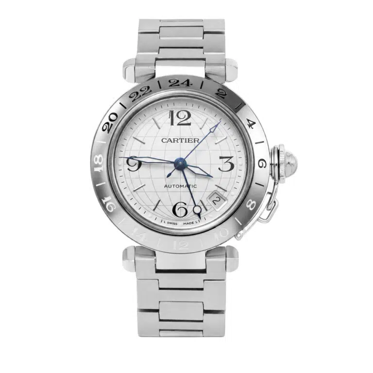 Cartier Pasha C W31029M7 Silver Arabic-Stick Dial Stainless Steel Watch