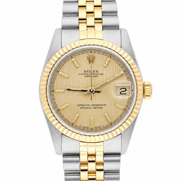 Rolex Datejust 68273 31mm Champagne Tapestry Dial Jubilee Bracelet Gold and Stainless Steel Watch - 1986 – image 2