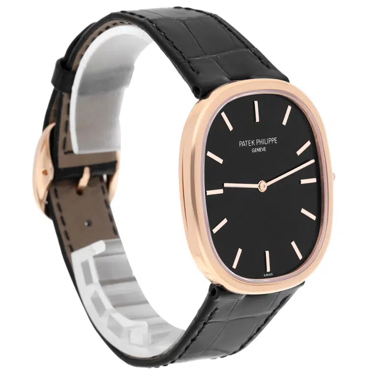 Patek Philippe Golden Ellipse 5738R-001 Black Dial 34.50mm Rose Gold Watch – image 4