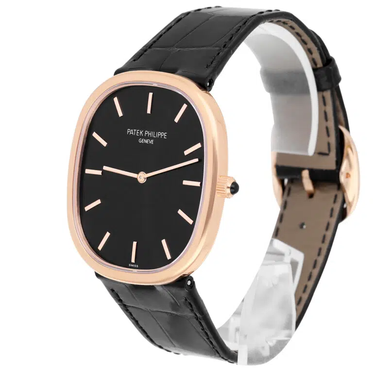 Patek Philippe Golden Ellipse 5738R-001 Black Dial 34.50mm Rose Gold Watch – image 6